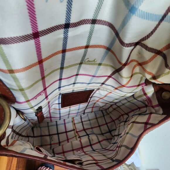 COACH J0769-11419 Bleecker Legacy Tattersall Flap Leather Shoulder Bag - Picture 13 of 16